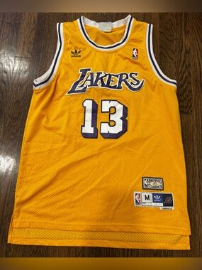 Wilt Chamberlain LA Lakers NBA Jersey Hardwood Classics Men M Adidas HWC Vtg #13